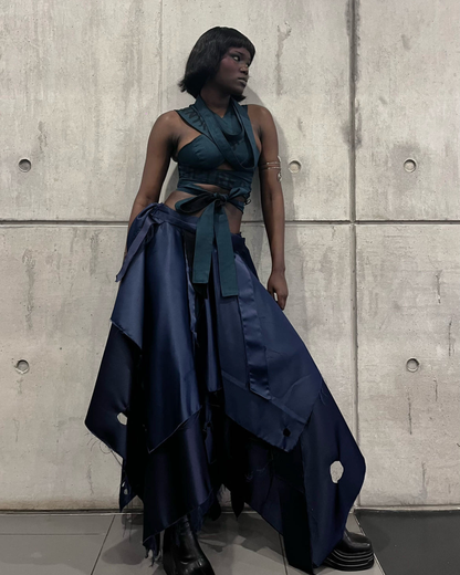 Wrap Top & Skirt Two Piece